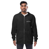 Madame Wong's Embroidered Zip-Up Fleece Hoodie